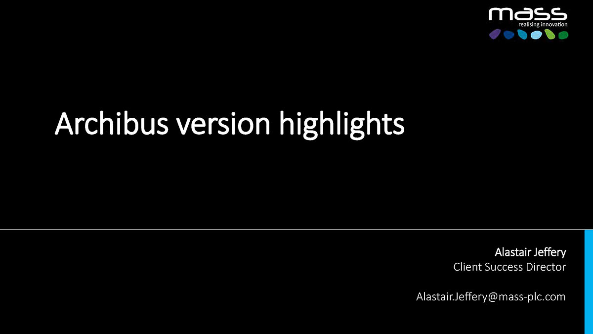 Archibus Version Highlights – Whats new.